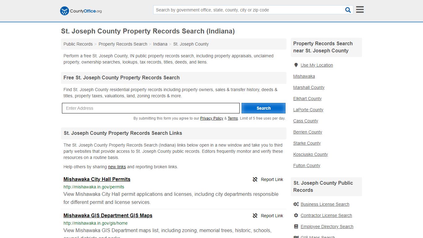 St. Joseph County Property Records Search (Indiana) - County Office